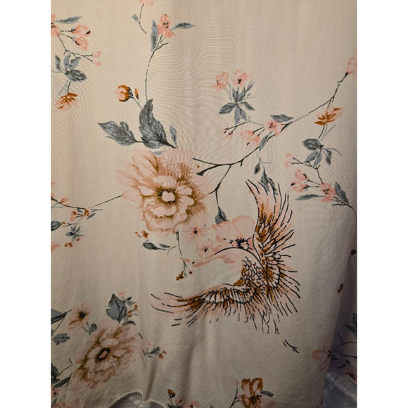 Women's Unbranded Beige Floral Bird Print Kaftan M - Picture 10 of 10